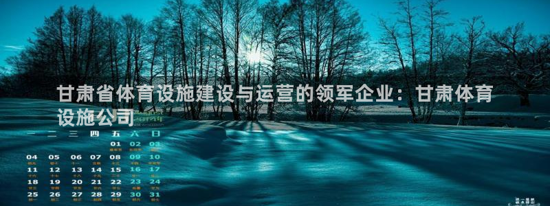 意昂3官网：甘肃省体育设施建设与运营的领军企业：甘肃