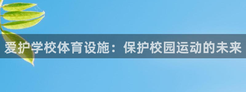 意昂3娱乐下载：爱护学校体育设施：保护校园运动的未来
