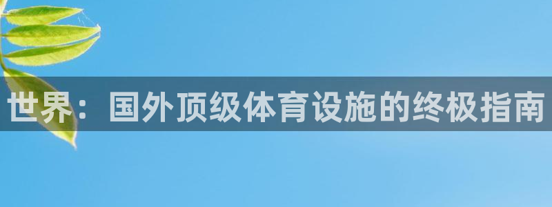 意昂体育3：世界：国外顶级体育设施的终极指南